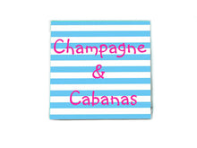 Champagne & Cabanas Beach Quote Soap Bar
