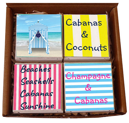 Luxury Cabana Soap Set OF 4 Gift Box-Free Beach Charm