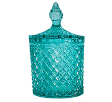 Luxury Sea Glass Crystal Turquoise Jar Candle-Comes with a free Starfish Charm