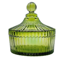 Luxury Sea Glass Ornate Crystal Lime Jar Candle-Comes with a free Starfish Charm