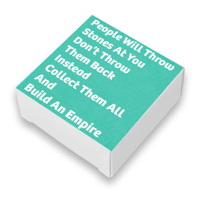 People Will Throw Stones Inspiration Quote Soap Bar