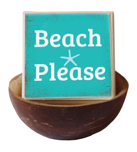 Coconut Shell Beach Please Beach Quote Soap Gift Set