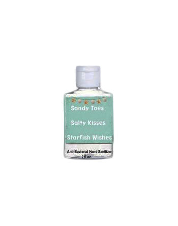 Sandy Toes Salty Kisses Starfish Wishes Beach Quote Mini Hand Gel Sanitzer-Anti Bacterial