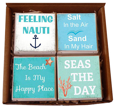 Island Soap Set OF 4 Gift Box-Free Beach Charm