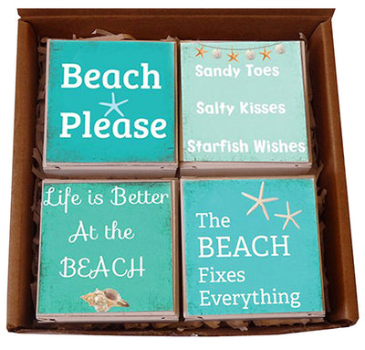 Beach Days Soap Set of 4 Gift Box-Free Beach Charm