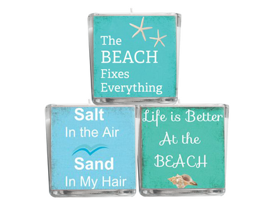 Dreaming of the Sea Beach Quote Candle-Comes with a free Starfish Charm