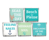 Feeling Nauti Beach Quote Candle-Comes with a free Starfish Charm