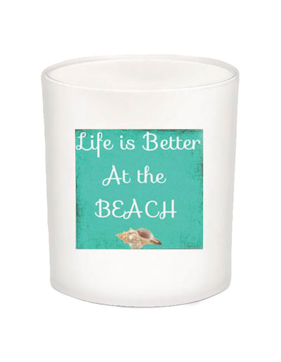 Life is Better at the Beach Quote Candle-All Natural Coconut Wax
