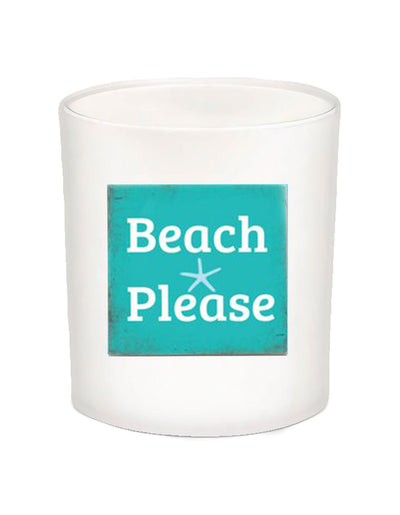 Beach Please Quote Candle-All Natural Coconut Wax