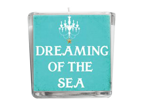 Dreaming of the Sea Beach Quote Candle-Comes with a free Starfish Charm