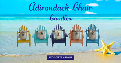 Luxury Miniature Adirondack Chair Candle Beach Wedding Favors Set of 6-Comes with a free Necklace Charm-Design Your Own