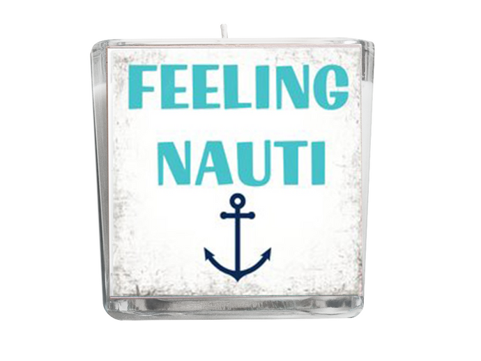 Feeling Nauti Beach Quote Candle-Comes with a free Starfish Charm