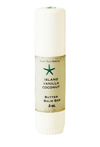 Vanilla Coconut Island Butter Balm Bar-Solid Lotion Bar-Free Starfish Charm