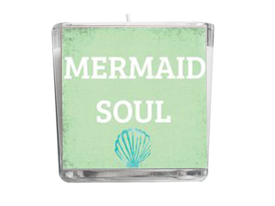 Mermaid Soul Beach Quote Candle-Comes with a free Starfish Charm