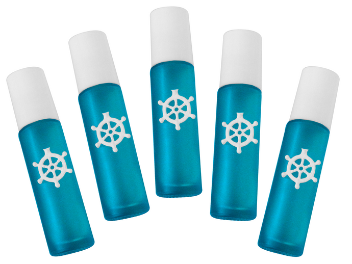 Sand & Sea Aromatherapy Ocean Blue Ship's Wheel Roll On Perfume-Free Starfish Charm