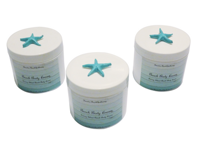 Beach Body Cream Wedding Favors Set of 6-Comes with a free Necklace Charm