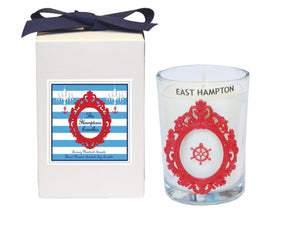 Luxury The Hamptons Ships Wheel Seaside 100% Coconut SOY 8 oz. Candle