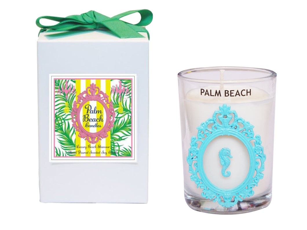 Luxury Seahorse Palm Beach 100% Coconut SOY 8 oz. Candle