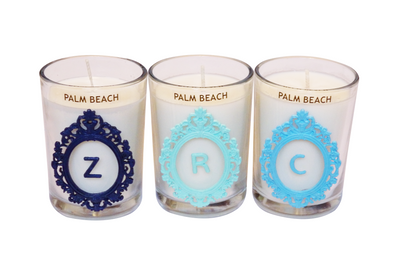 Luxury Monogram Palm Beach 100% Coconut SOY 8 oz. Candle