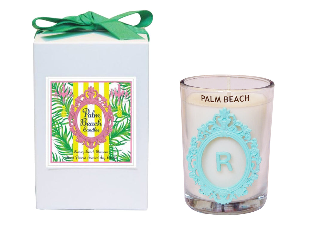 Luxury Monogram Palm Beach 100% Coconut SOY 8 oz. Candle