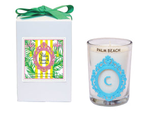 Luxury Monogram Palm Beach 100% Coconut SOY 8 oz. Candle