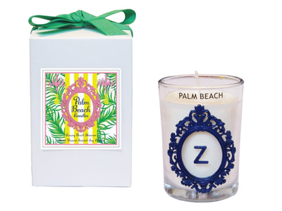 Luxury Monogram Palm Beach 100% Coconut SOY 8 oz. Candle