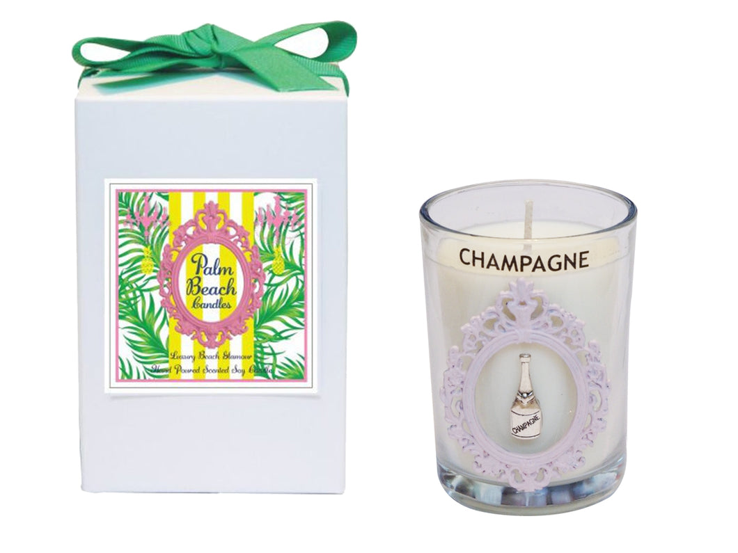 Luxury Palm Beach Champagne Seaside 100% Coconut SOY 8 oz. Candle