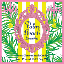 Luxury Palm Beach ROSE' Wine Seaside 100% Coconut SOY 8 oz. Candle