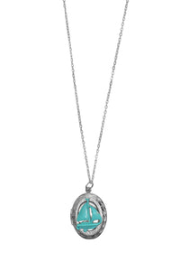 Seaside Solid Perfume Locket Necklace-Comes with a free Necklace Charm