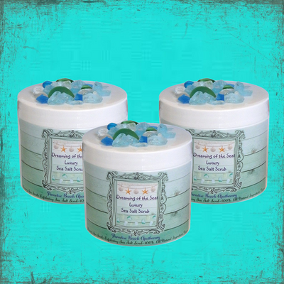 Travel Size Dreaming of the Sea Luxury Sea Salt Scrub 2 OZ-Free Starfish Charm