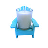 Aqua Blue Adirondack Chair Candle-Comes with a free Starfish Charm