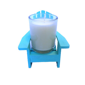 Aqua Blue Adirondack Chair Candle-Comes with a free Starfish Charm