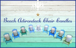 White Adirondack Chair Candle-Comes with a free Starfish Charm