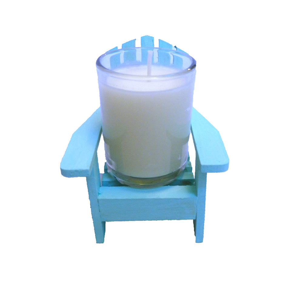 Light Blue Adirondack Chair Candle-Comes with a free Starfish Charm