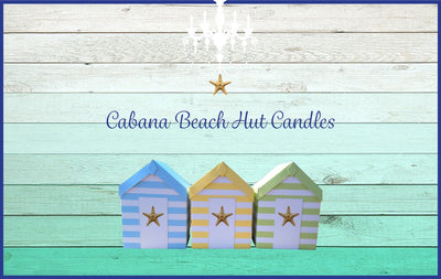 Cabana Beach Hut Candle-WHOLESALE SET OF 12 COUNT