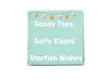 Coconut Shell Sandy Toes Salty Kisses Beach Quote Soap Gift Set