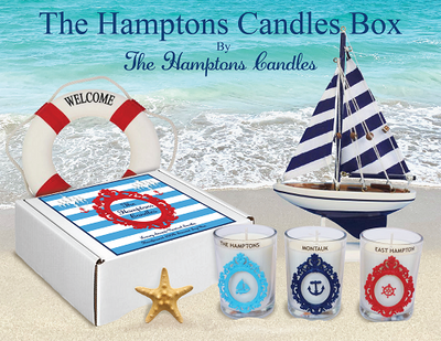 The Hamptons Candles Gift Box-Free Beach Charm-SET OF 3