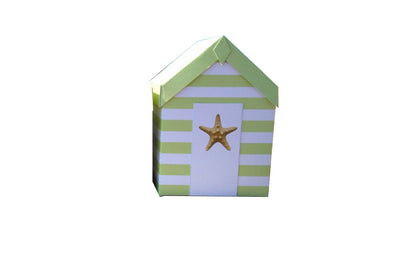 Yellow Cabana Beach Hut Candle-Comes with a free Necklace Charm
