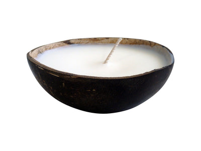 Coconut Shell Candle Favors Set of 12-Comes with a free Necklace Charm