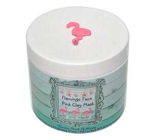 Travel Size Flamingo Face Pink Clay Mask 2 OZ-Free Starfish Charm