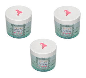 Travel Size Flamingo Face Pink Clay Mask 2 OZ-Free Starfish Charm