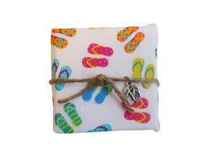 Tropical Orange Vanilla Fresh Soap-Free Flip Flop Jewelry Charm