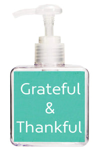 Grateful & Thankful Quote Hand Soap-Free Starfish Charm