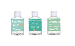 Be A Mermaid And Make Waves Beach Quote Mini Hand Gel Sanitzer-Anti Bacterial