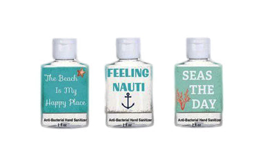 Life is Better at the Beach Quote Mini Hand Gel Sanitzer-Anti Bacterial