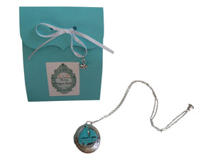 Seaside Solid Perfume Locket Necklace-Comes with a free Necklace Charm