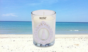 Luxury Palm Beach ROSE' Wine Seaside 100% Coconut SOY 8 oz. Candle