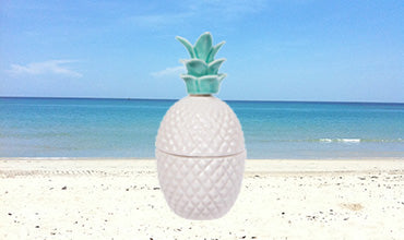 Luxury Palm Beach Pineapple Glamour Candle Jar -100% SOY Candle Hand Poured
