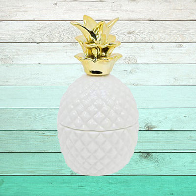 Luxury Palm Beach Pineapple Glamour Candle Jar -100% SOY Candle Hand Poured