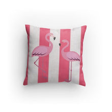 Pink Flamingos Beach Pillow